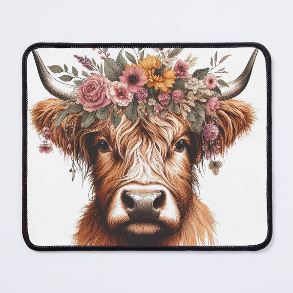 Item preview, Heilan Coo, Cute Highland Cow in a Floral Meadow designed and sold by HEERYAK.