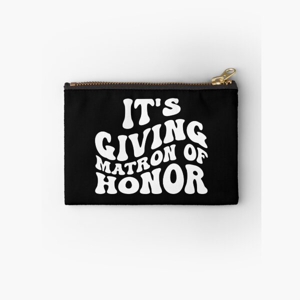 Item preview, It's Giving Matron of Honor in Wavy Groovy Black designed and sold by My Sweet Engagement.