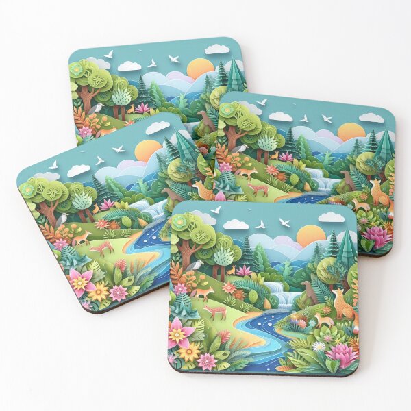 Aperçu de l'œuvre Renard et cascade créée et vendue par tilmizart.