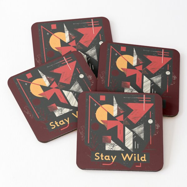 Item preview, Interlocking Shapes: Contemporary 'Stay Wild designed and sold by Ace Apparel  Attire.