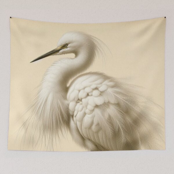 Item preview, Egret in Tropical Miami Fade  designed and sold by FloridaWildOnes.
