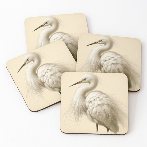 Item preview, Egret in Tropical Miami Fade  designed and sold by FloridaWildOnes.