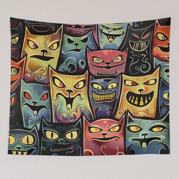 Item preview, Street Cats: Evil Cat Gang Abstract Graffiti designed and sold by Fantasy Masterpiece.