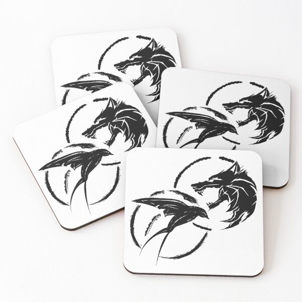 Item preview, Black wolf and bird designed and sold by ArtxBK.