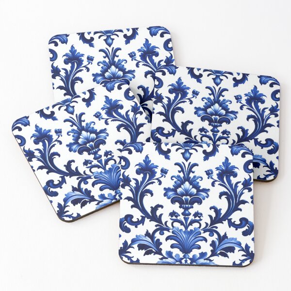 Item preview, Abstract Delfts Blue Dutch Porcelain Pattern designed and sold by TheArtOfPat.