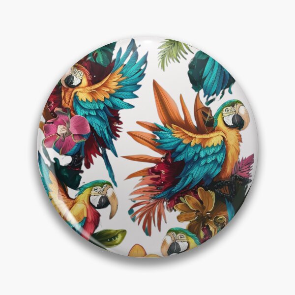 Item preview, Macaw parrots bird art designed and sold by DunuStore.