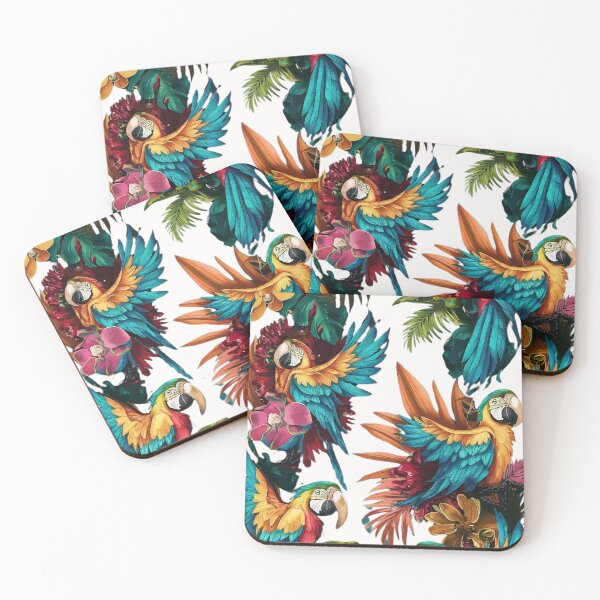 Item preview, Macaw parrots bird art designed and sold by DunuStore.