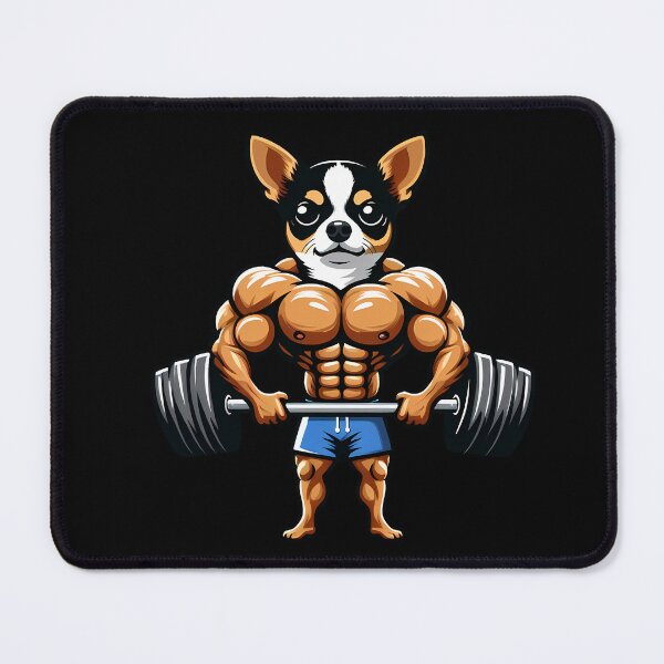 Item preview, Funny Chihuahua Powerlifting designed and sold by Funny Vintage Stickers And T-Shirts.