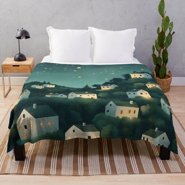 Aperçu de l'œuvre Crépuscule du village tranquille créée et vendue par unimuse.