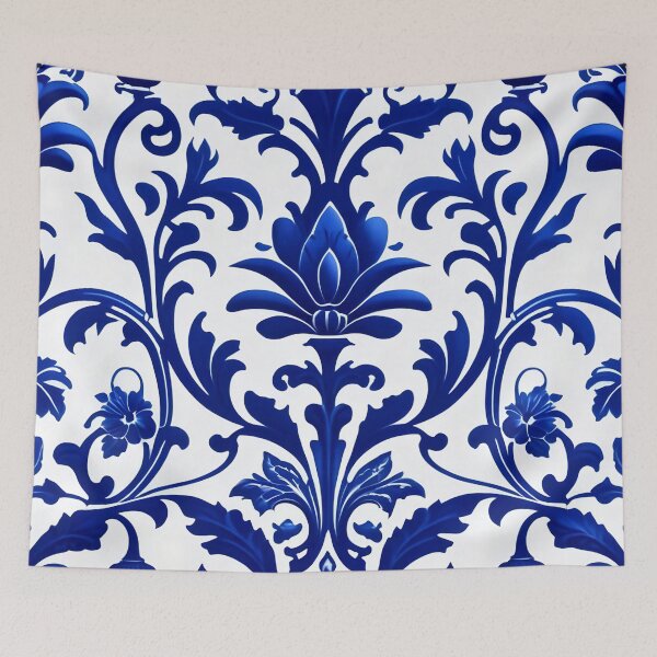 Item preview, Abstract Delfts Blue Dutch Porcelain Pattern designed and sold by TheArtOfPat.
