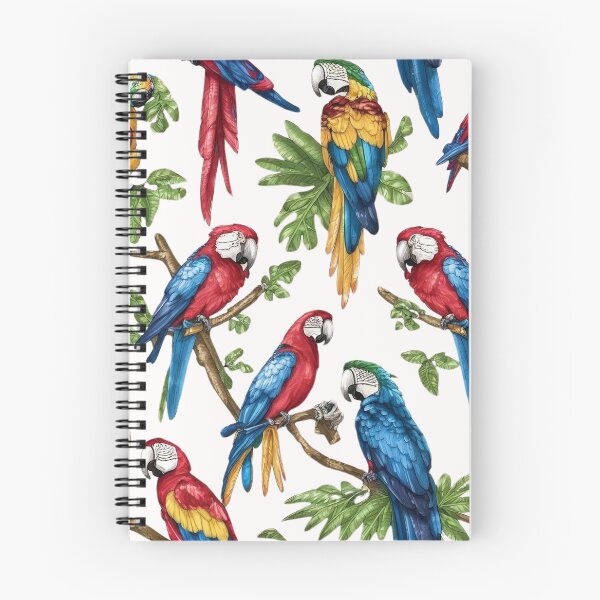 Item preview, macaw parrot bird pattern art designed and sold by DunuStore.