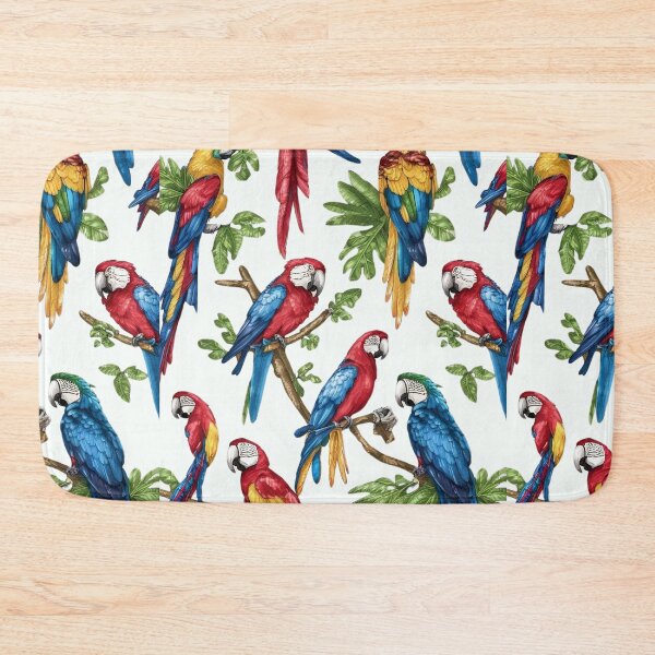Item preview, macaw parrot bird pattern art designed and sold by DunuStore.