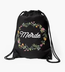 Merde - Sh*t in French Drawstring Bag