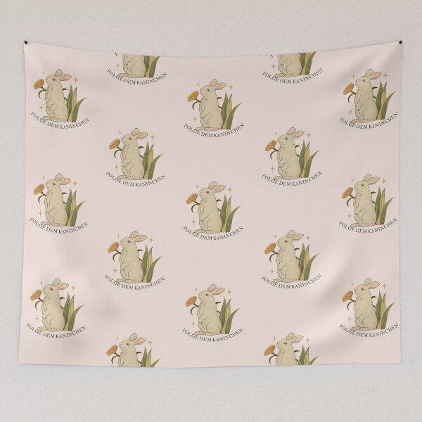 Item preview, Folge dem KANINCHEN | Pastel Pink Background designed and sold by RM-Journey.