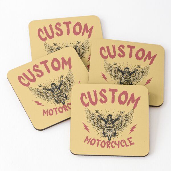 Item preview, Custom Motorcycle | Motorcycle Illustration | Yellow Background designed and sold by RM-Journey.