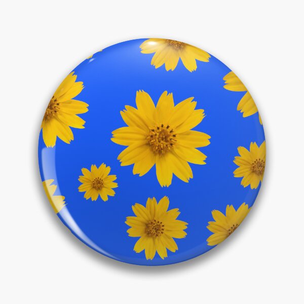 Item preview, Flower Pattern In Blue background designed and sold by Funwaytrend.