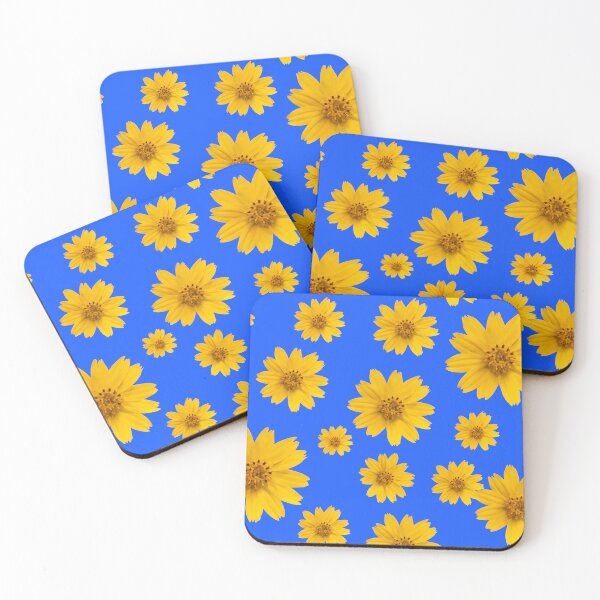 Item preview, Flower Pattern In Blue background designed and sold by Funwaytrend.
