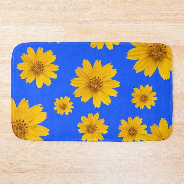 Item preview, Flower Pattern In Blue background designed and sold by Funwaytrend.