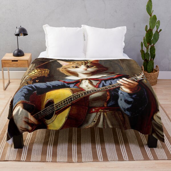 Item preview, The troubadour cat plays the guitar designed and sold by Artbellachi.