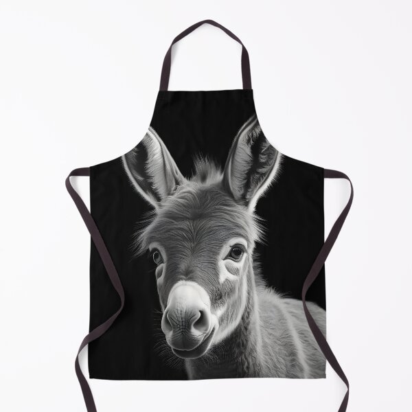 Item preview, Black and white donkey pencil drawing designed and sold by Pencil-Art.