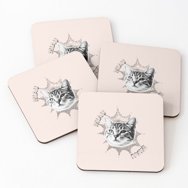 Item preview, Miau | Ilustración del gato | Fondo rosa pastel designed and sold by RM-Journey.