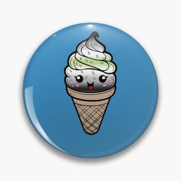 Item preview, Sweet Agender Pride Flag Ice Cream, Subtle Agender Kawaii Ice Cream Cone Design designed and sold by Travelslightly.