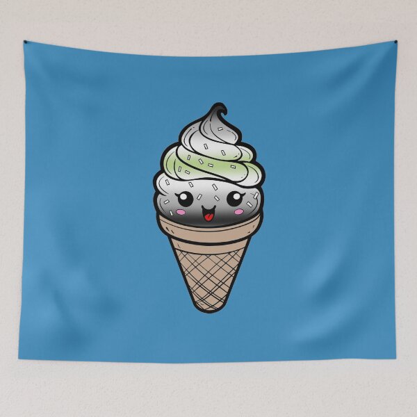 Item preview, Sweet Agender Pride Flag Ice Cream, Subtle Agender Kawaii Ice Cream Cone Design designed and sold by Travelslightly.