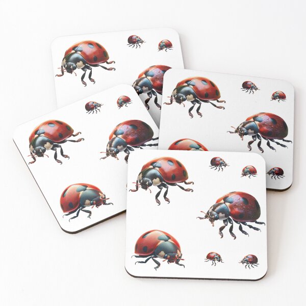 Item preview, Ladybug Sticker Set Red Lady Bugs  designed and sold by CritterManiaUK.