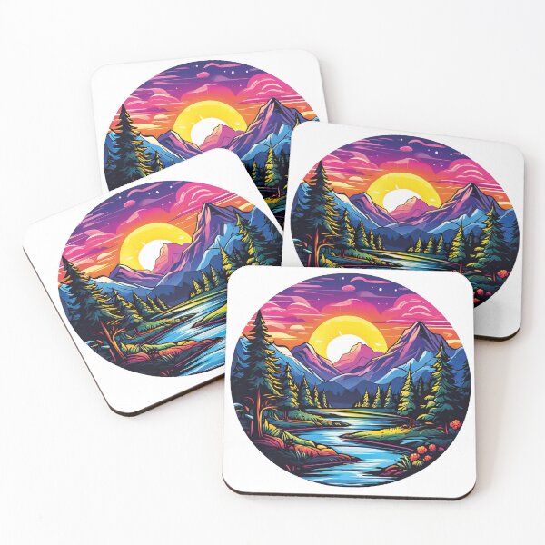 Item preview, River flows through the colorful mountains designed and sold by Ink-Kreativ.