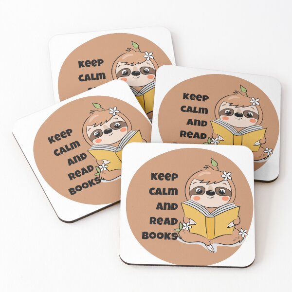 Item preview, Keep calm and read books | sloth reader designed and sold by Mimi Y..