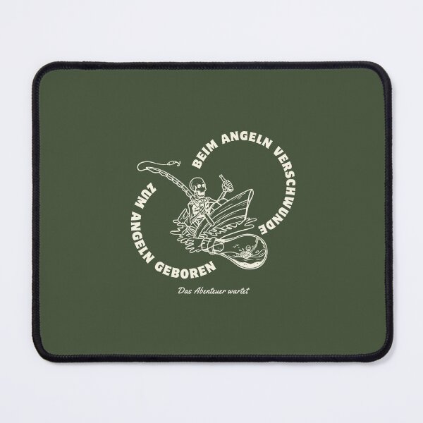 Item preview, Beim Angeln verschwunden - Zum Angeln geboren - Das Abenteuer wartet | Green Background designed and sold by RM-Journey.