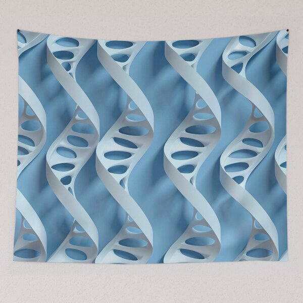 Item preview, Double Helix Delight - DNA Strand Abstract Art Print designed and sold by Nicholas Panek.
