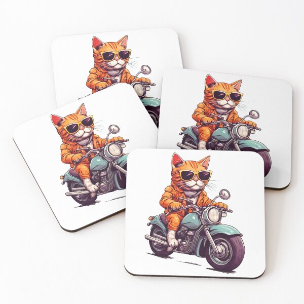 Item preview, Hip Kitty on Motorcycle Ride designed and sold by Tom-Johnson.