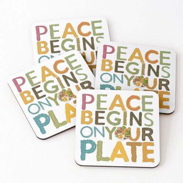 Item preview, Peace begins on your plate designed and sold by veganeats.