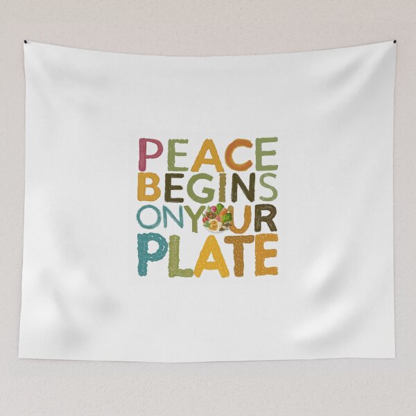 Item preview, Peace begins on your plate designed and sold by veganeats.
