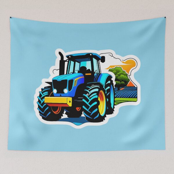 Aperçu de l'œuvre Tractor On The Farm créée et vendue par TheArtOfPat.