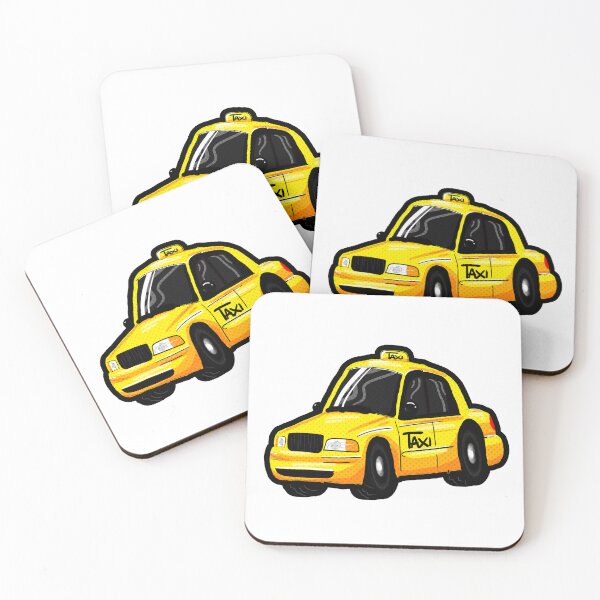 Item preview, Yellow Comic Taxi Car designed and sold by MonkiFlipp.