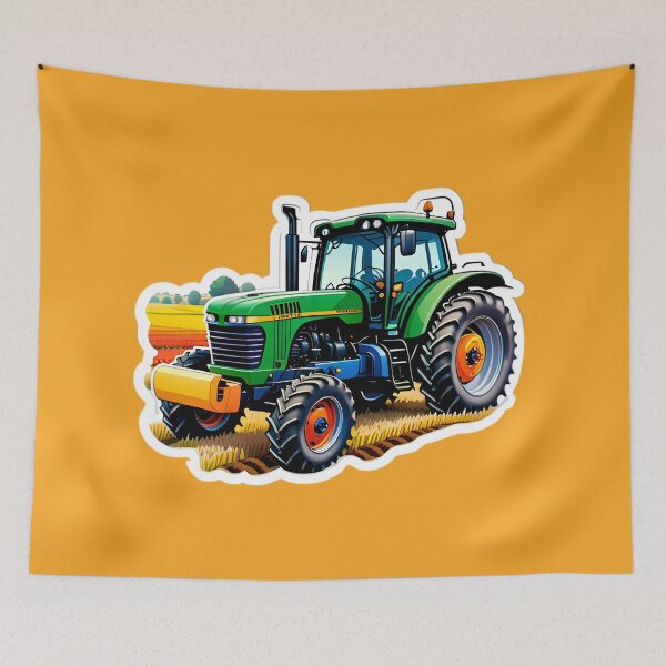 Aperçu de l'œuvre Tractor On The Farm créée et vendue par TheArtOfPat.