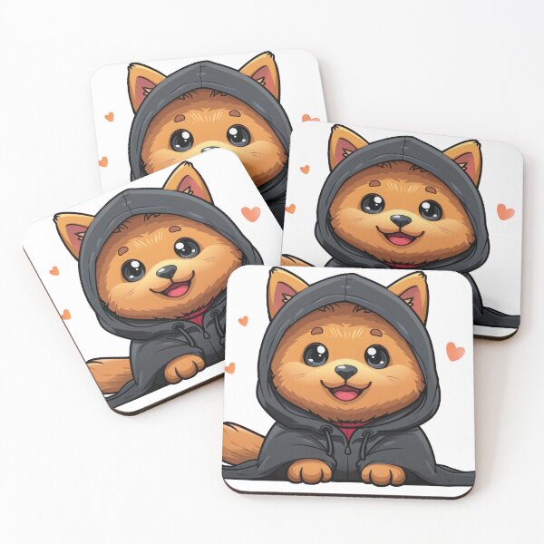 Item preview, Kawaii puppy dog wearing a cute vampire costume designed and sold by Lobory.