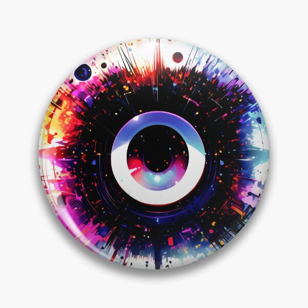 Item preview, Rainbow color splash series, A free-floating magical eyeball drifts in the ethereal realm surrounded by wisps of smoke and shimmering particles, Abstract Inspirations designed and sold by Gabi.Media.