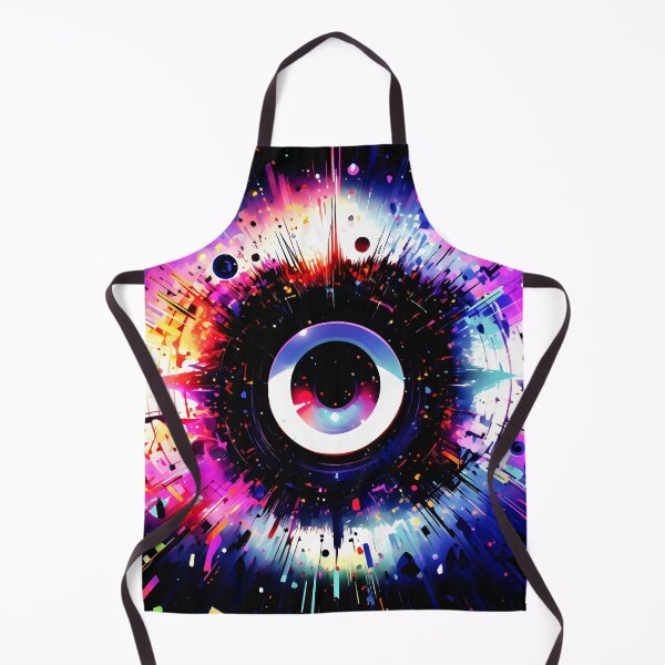Item preview, Rainbow color splash series, A free-floating magical eyeball drifts in the ethereal realm surrounded by wisps of smoke and shimmering particles, Abstract Inspirations designed and sold by Gabi.Media.