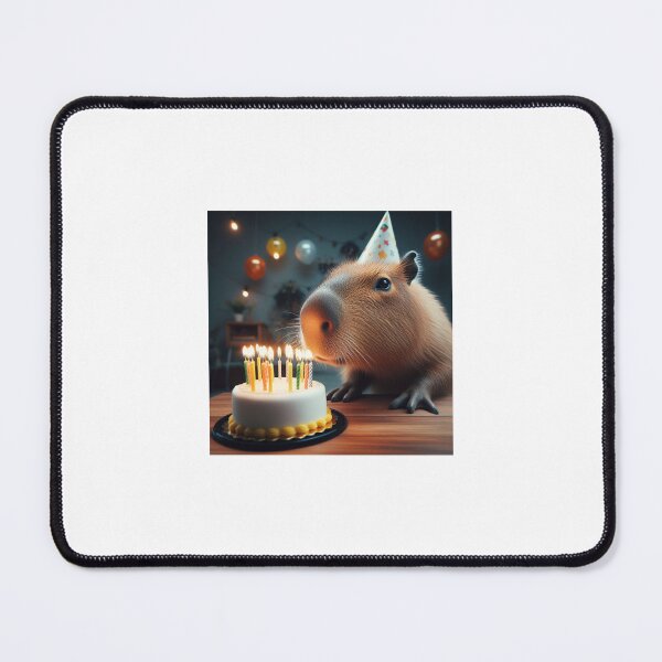 Item preview, Capybara's Birthday-Realistic1 designed and sold by Capybara Art Lover.