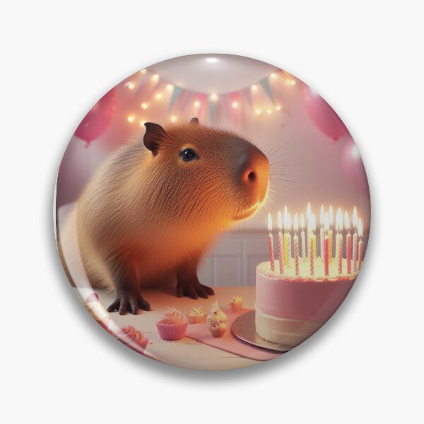 Item preview, Capybara's Birthday-Realistic2 designed and sold by Capybara Art Lover.