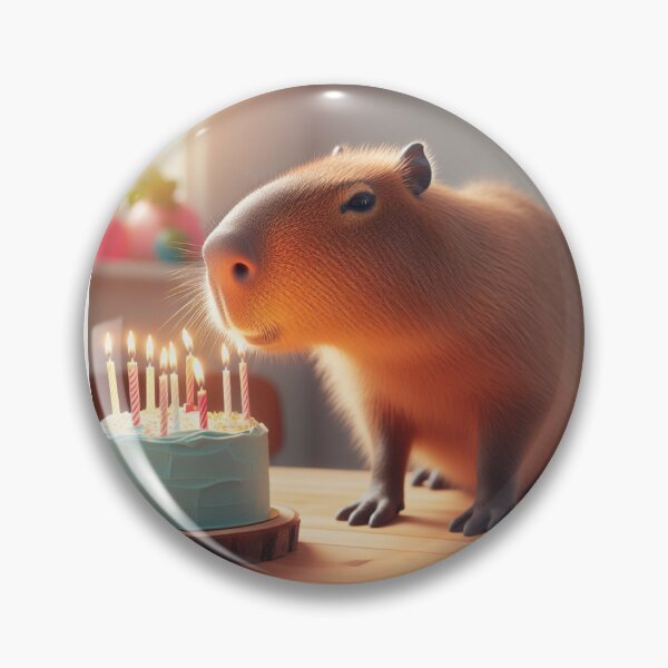 Item preview, Capybara's Birthday-Realistic4 designed and sold by Capybara Art Lover.