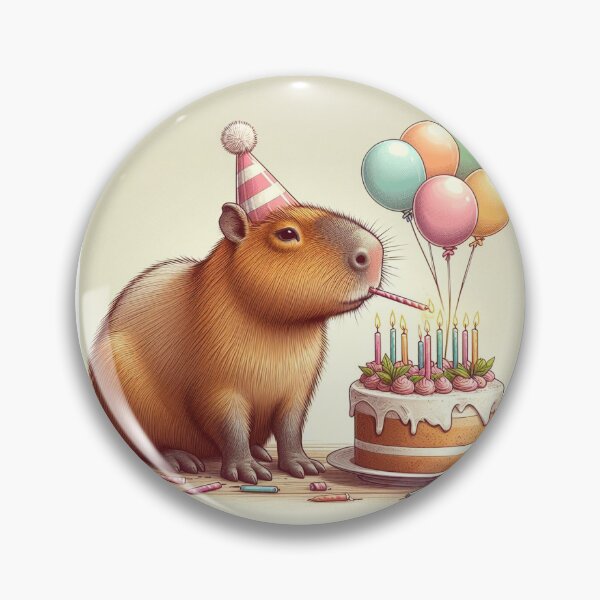 Item preview, Capybara's Birthday1 designed and sold by Capybara Art Lover.