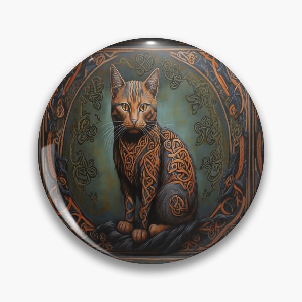 Item preview, Cat Animal Art Celtic Knot designed and sold by druidwolfart.