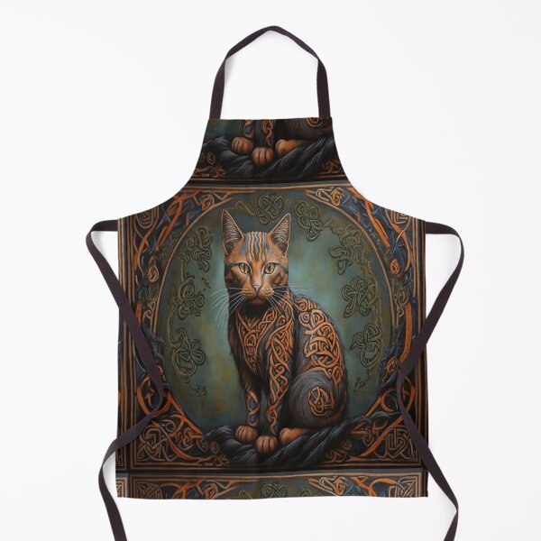 Item preview, Cat Animal Art Celtic Knot designed and sold by druidwolfart.