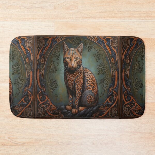 Item preview, Cat Animal Art Celtic Knot designed and sold by druidwolfart.