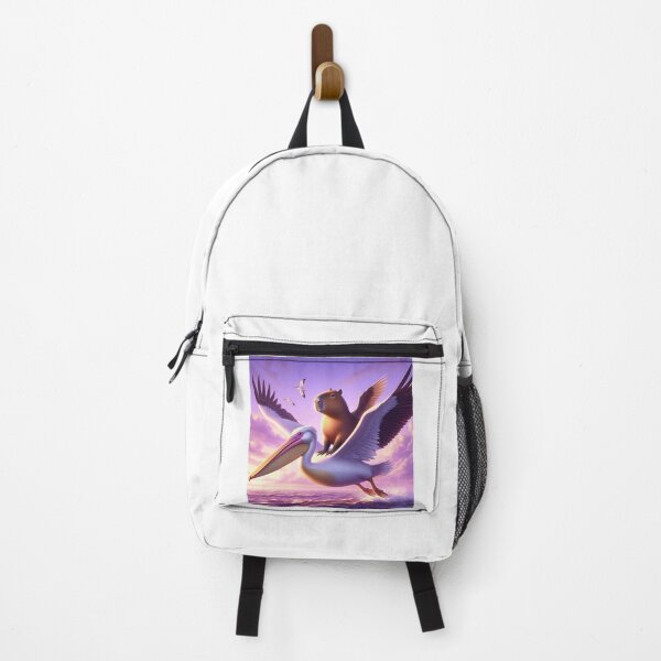 Item preview, Capy and Pelican-Purple Sky1 designed and sold by Capybara Art Lover.