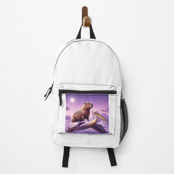 Item preview, Capy and Pelican-Purple Sky3 designed and sold by Capybara Art Lover.